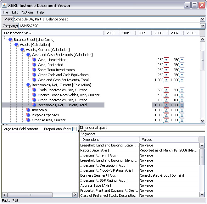 XBRL Instance Document Viewer Screenshot 1