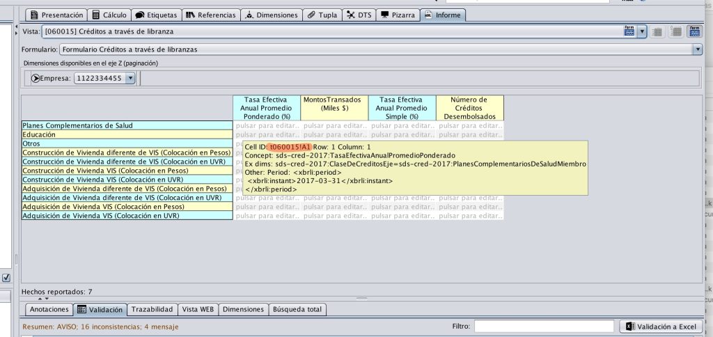 Algunos elementos de la versión 3.0.6 de las herramientas de Reporting Standard