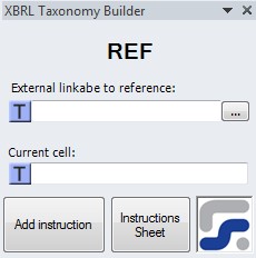 La ventana para definir los parametros de la instruccion REF